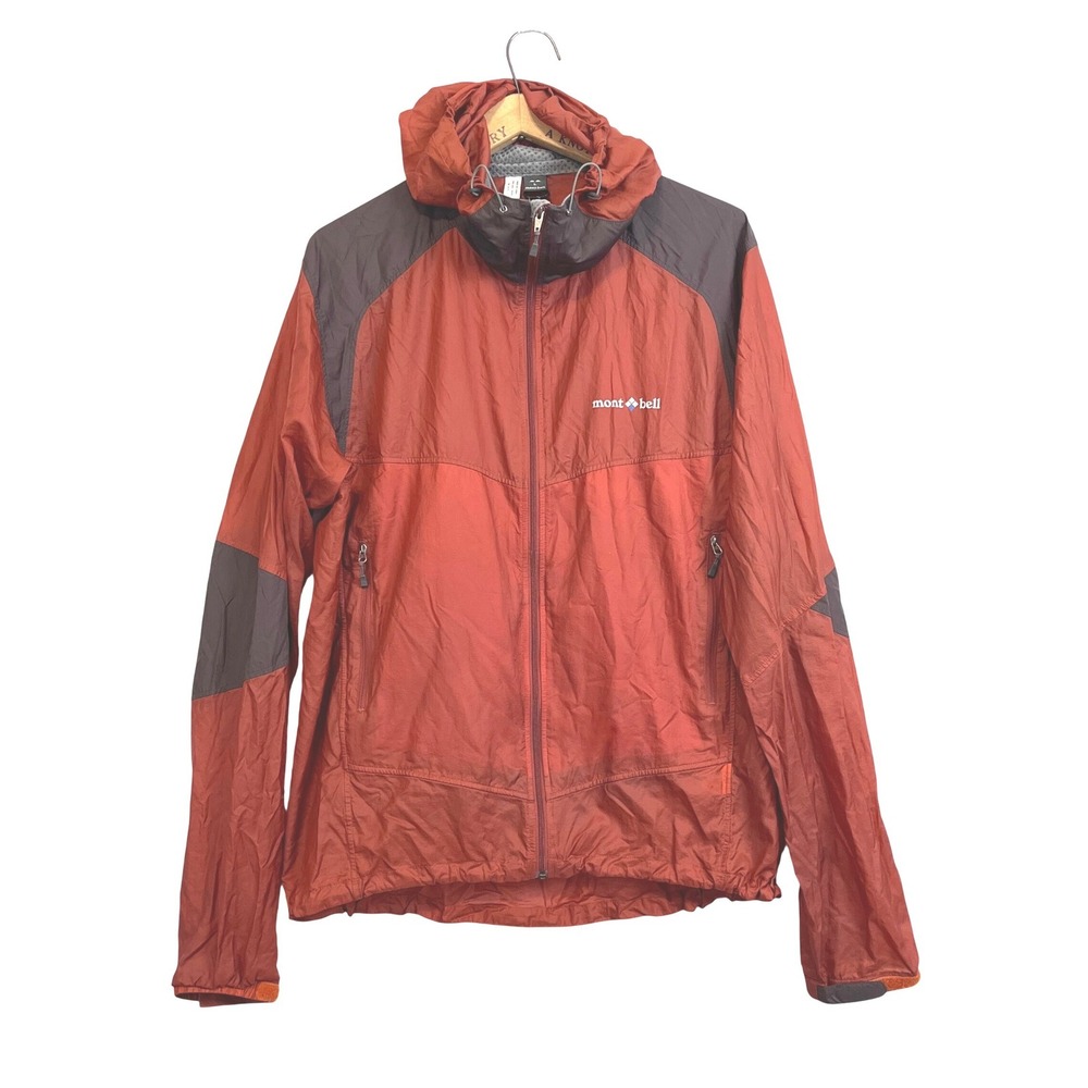 Montbell Men's Lightweight Hooded Jacket - Rust/Gray